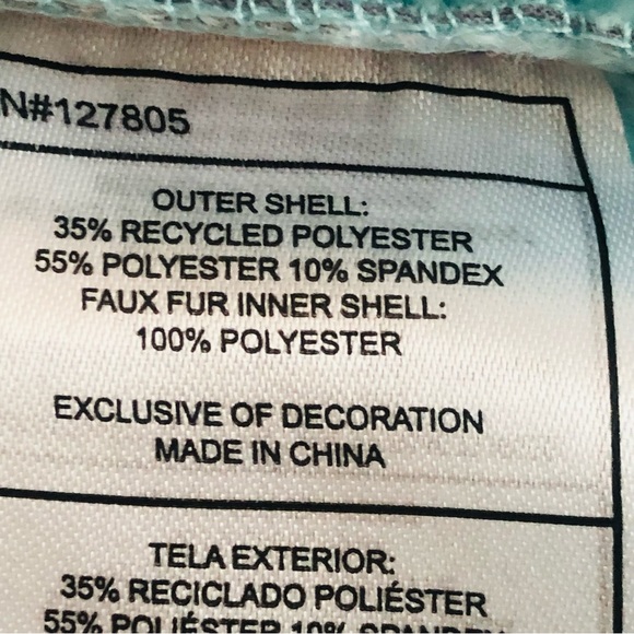 NWT New Girls Free Country Super SoftShel, color mint/purple print - Picture 10 of 16